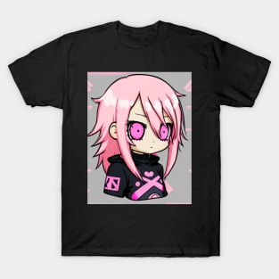 Cute Pink Girl Kawaii Chibi Anime Manga Art Funny Happy T-Shirt